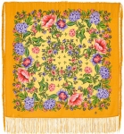 Павловопосадский платок «Цветомания» (Арт. 1439-2)